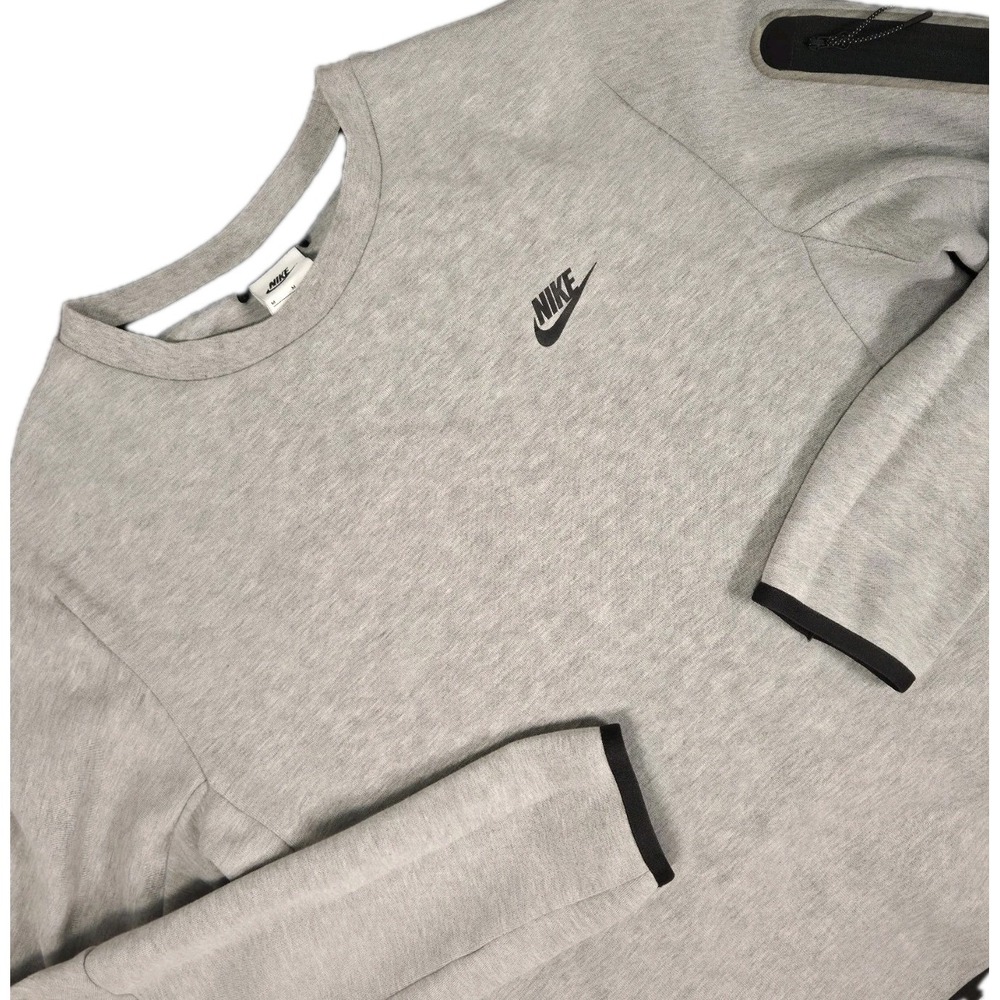 Nike Sportswear Tech Fleece Crewneck Sweatshirt Mens M Heather Gray Activewear